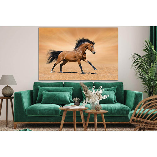 Horse Running On The Sand №SL1035 Ready to Hang Canvas Print