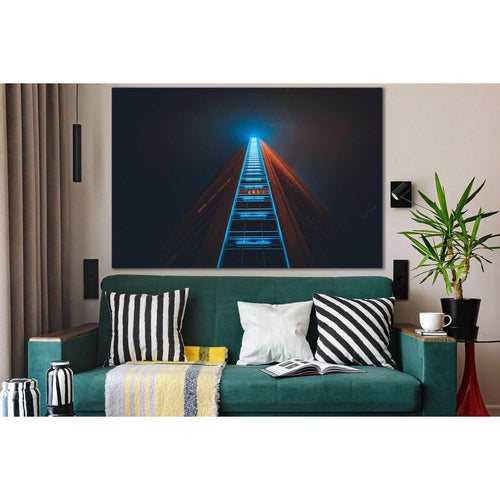 Illuminated High Rise Building №SL1397 Ready to Hang Canvas Print