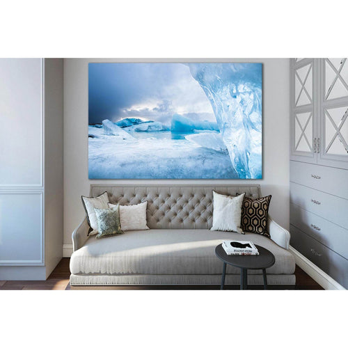 Glacier In Iceland In Winter №SL1350 Ready to Hang Canvas Print