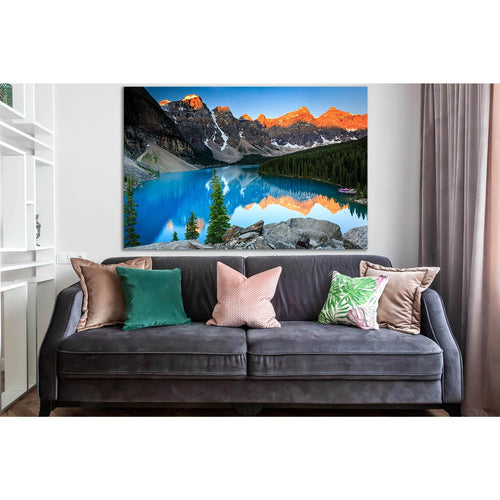 Turquoise Lake In The Mountains №SL1567 Ready to Hang Canvas Print