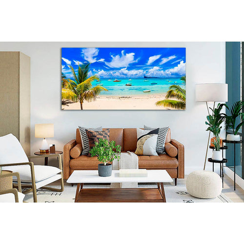 Scenic Beach Mauritius Island №SL69 Ready to Hang Canvas Print