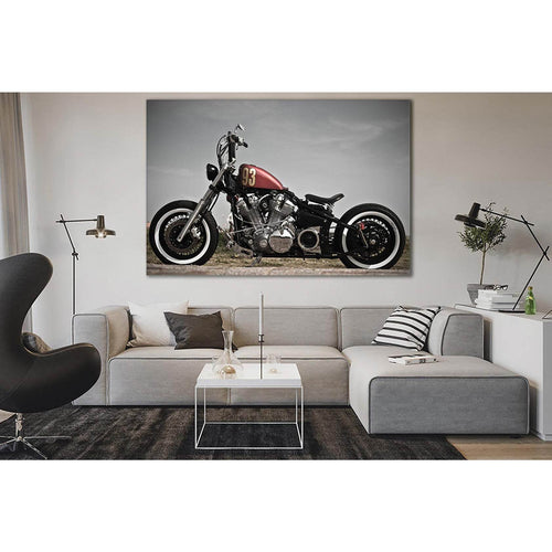 Motorcycle Bobber Style №SL733 Ready to Hang Canvas Print