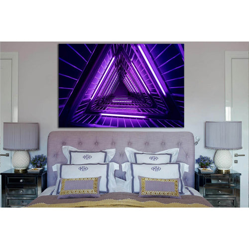 Stairs In Purple Light №SL1421 Ready to Hang Canvas Print