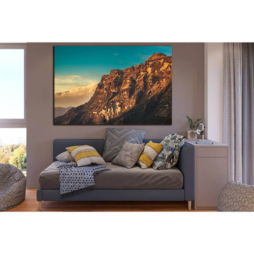 Mountains Snow And Clouds Landscape №SL1588 Ready to Hang Canvas Print