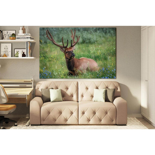 Deer Rest In The Meadow №SL1510 Ready to Hang Canvas Print