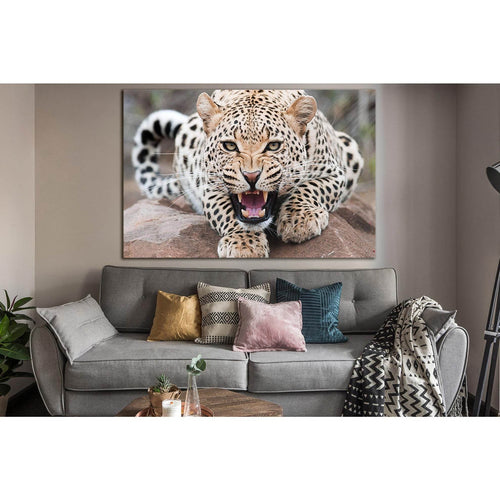 Angry Wild Leopard №SL1524 Ready to Hang Canvas Print