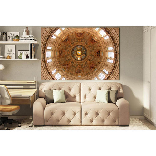 Brown And White Dome Ceiling №SL1381 Ready to Hang Canvas Print