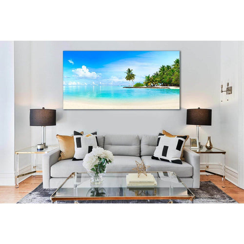Beach And Turquoise Ocean №SL61 Ready to Hang Canvas Print