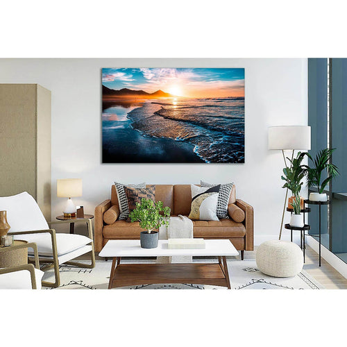 Amazing Beach Sunset №SL48 Ready to Hang Canvas Print