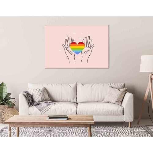 Hand and pride LGBT №2147 Ready to Hang Canvas Print