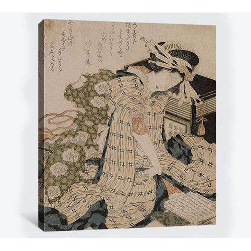 Katsushika Hokusai, Courtesan asleep - Canvas print