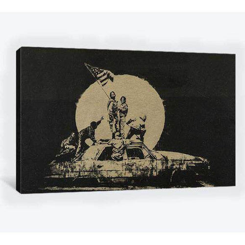 Banksy gold flag - Canvas print