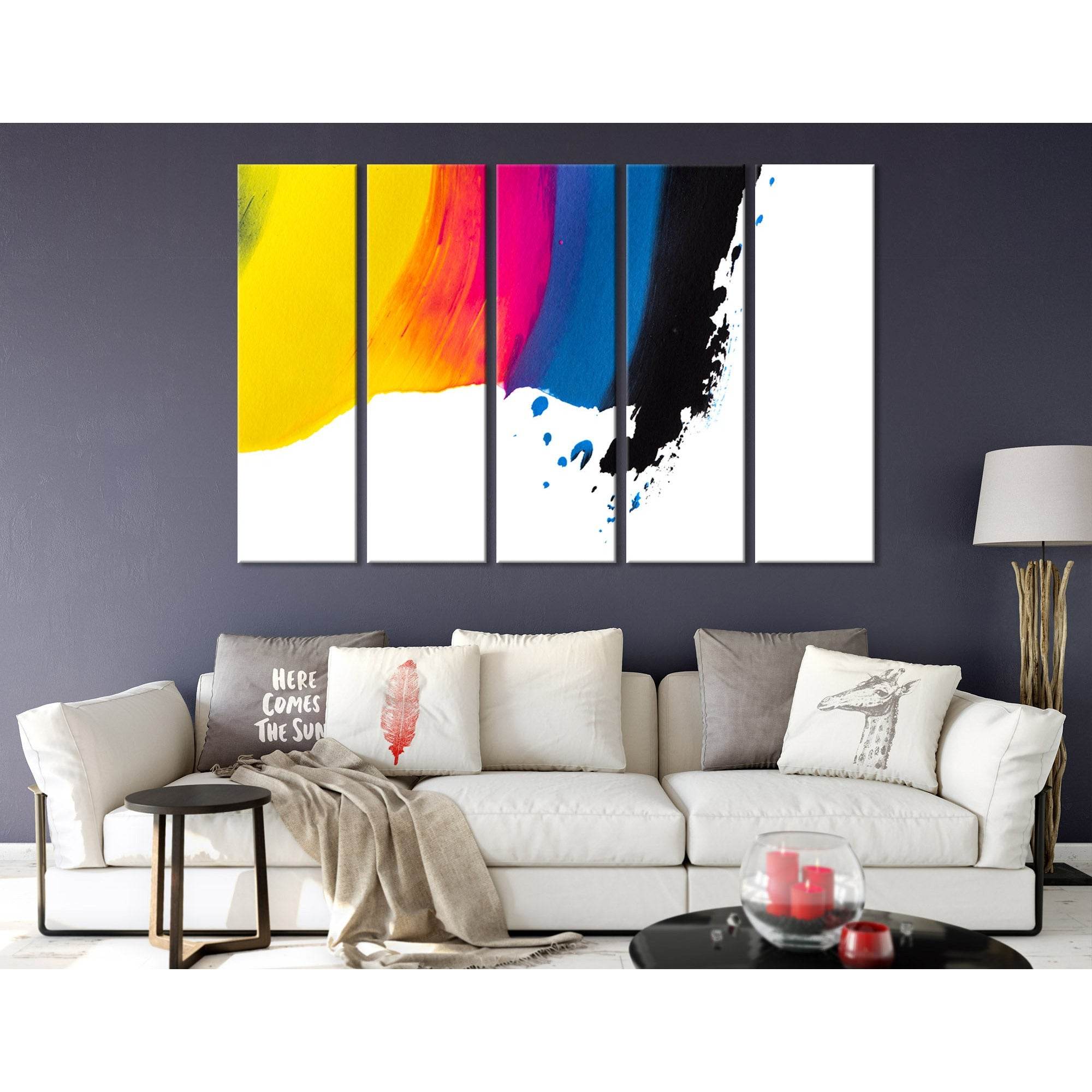 Colors Of Rainbow Abstract №04412 Ready to Hang Canvas Print - Zellart ...