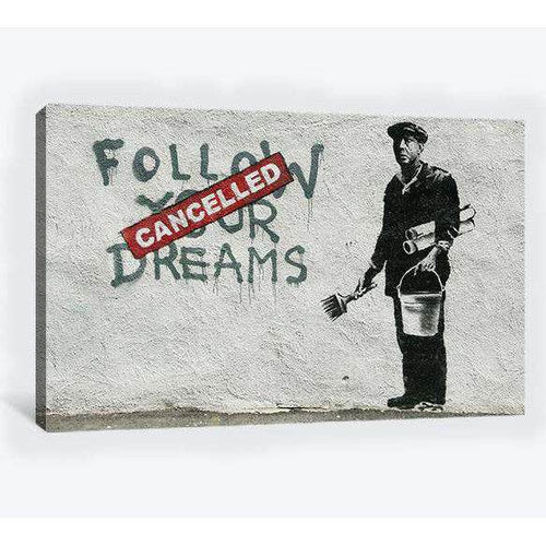 Banksy follow your dreams - Canvas print