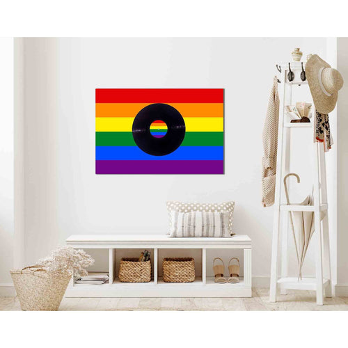 Lgbt flag label №2151 Ready to Hang Canvas Print