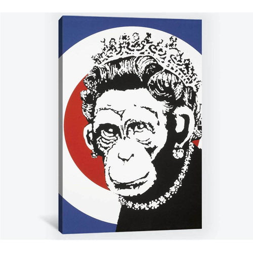 Banksy monkey queen - Canvas print