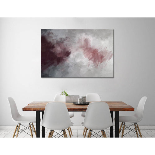 Burgundy And Gray Abstract №04378 Ready to Hang Canvas Print