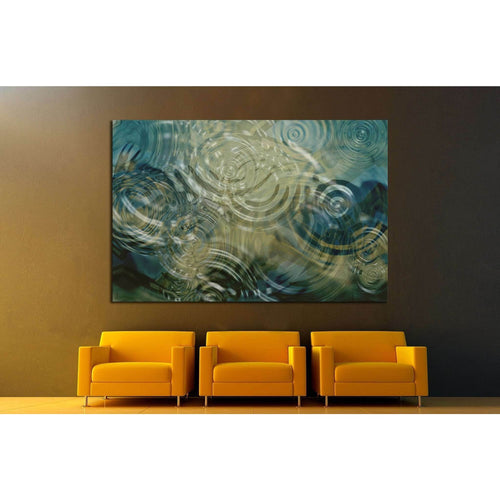A beautiful close up of ripples on a pond №1397 Ready to Hang Canvas Print