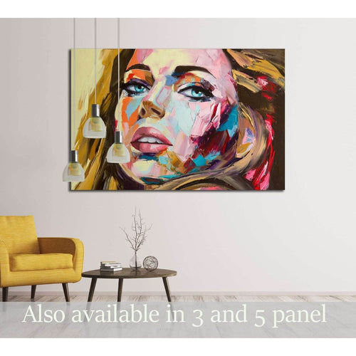 A fantasy woman portrait, original oil painting on canvas №2765 Ready to Hang Canvas Print