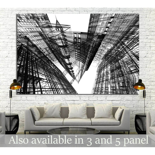 Abstract architecture №1582 Ready to Hang Canvas Print