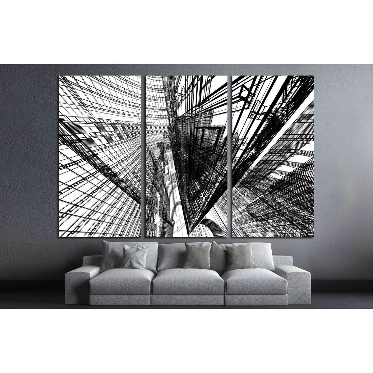 Abstract Architecture №1585 Ready To Hang Canvas Print Zellart Canvas Prints 7699