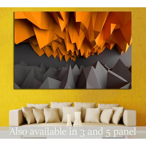 Abstract black and orange background №1611 Ready to Hang Canvas Print
