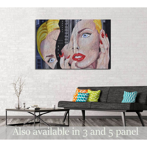 Abstract pop art №3308 Ready to Hang Canvas Print