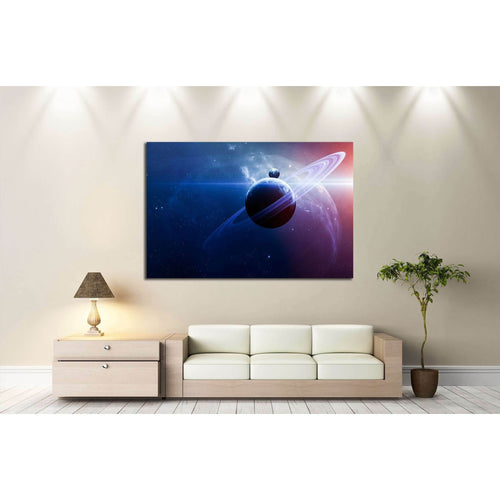 Abstract scientific background - planets in space, nebula and stars №2431 Ready to Hang Canvas Print