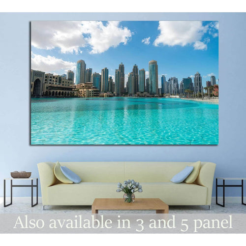 Aerial view of Dubai skyline, UAE №1023 Ready to Hang Canvas Print