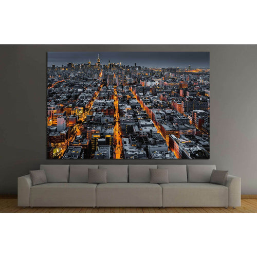 Aerial view of New York City №1119 Ready to Hang Canvas Print