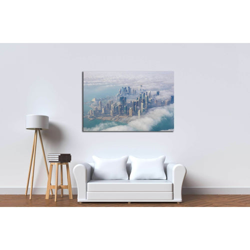 Aerial view on Doha - capital city of Qatar №2730 Ready to Hang Canvas Print
