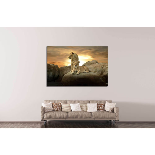 African Lion №2351 Ready to Hang Canvas Print