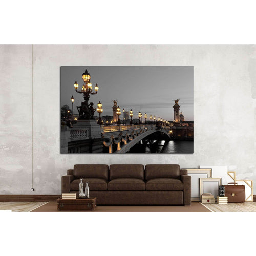 Alexander III bridge, Paris, France №1159 Ready to Hang Canvas Print