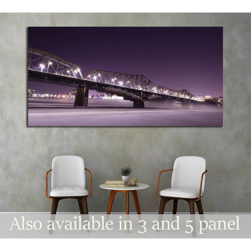 Alexandra bridge connecting Quebec and Ontario, Gatineau and Ottawa №2021 Ready to Hang Canvas Print