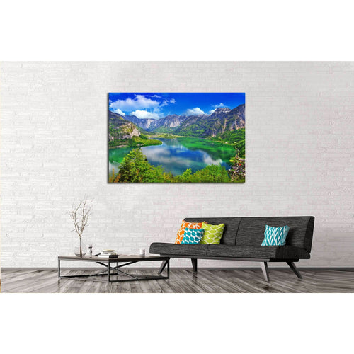 amazing Alpine lakes, Hallstatt, Austria №2696 Ready to Hang Canvas Print