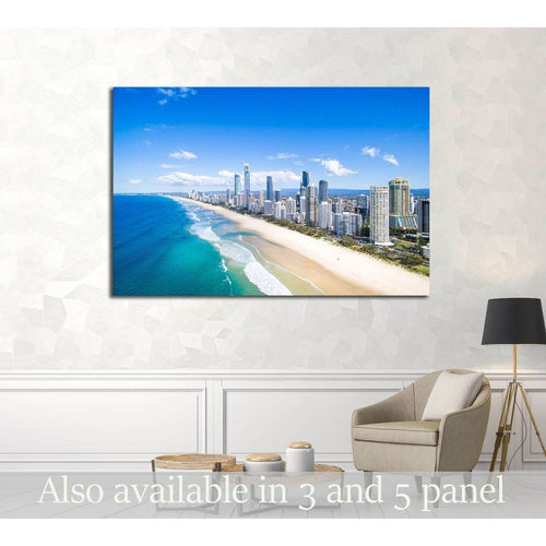 An aerial view of Surfers Paradise on the Gold Coast, Australia №2416 Ready to Hang Canvas Print