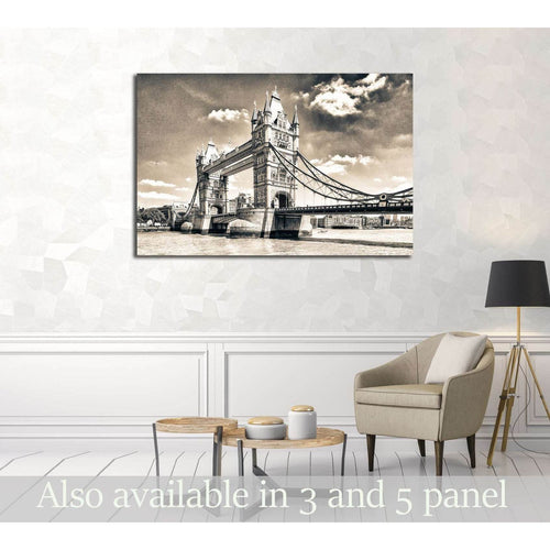 Beautiful view of Tower Bridge, London №3011 Ready to Hang Canvas Print