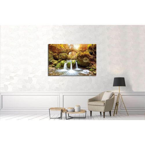 Beautiful waterfalls canvas print, Mullerthal, Luxembourg, Ready to Hang Canvas Print №3080