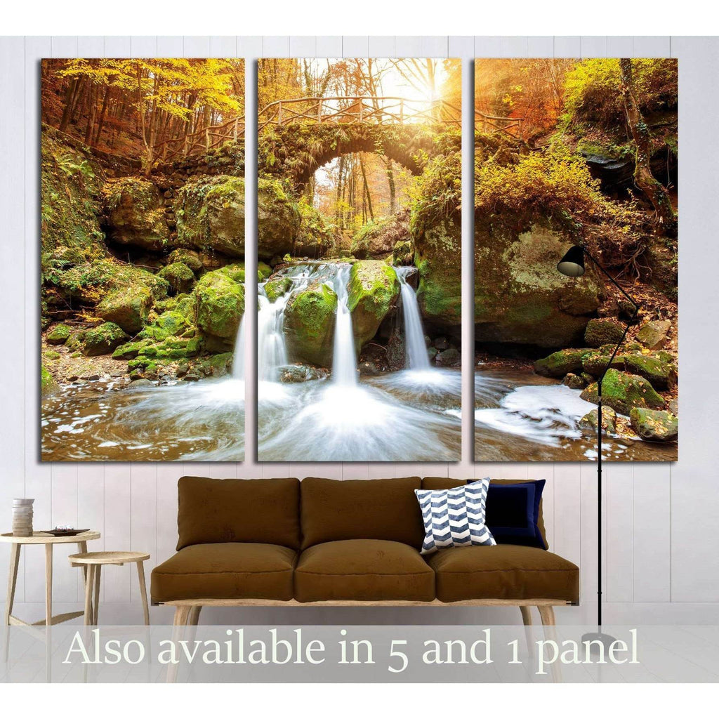 Beautiful Waterfalls Canvas Print Mullerthal Luxembourg Ready To Ha Zellart Canvas Prints