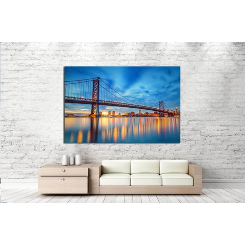 Ben Franklin Bridge, Philadelphia №992 Ready to Hang Canvas Print