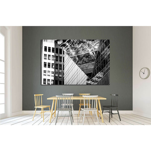 Black and White images of Commercial buildings №1581 Ready to Hang Canvas Print