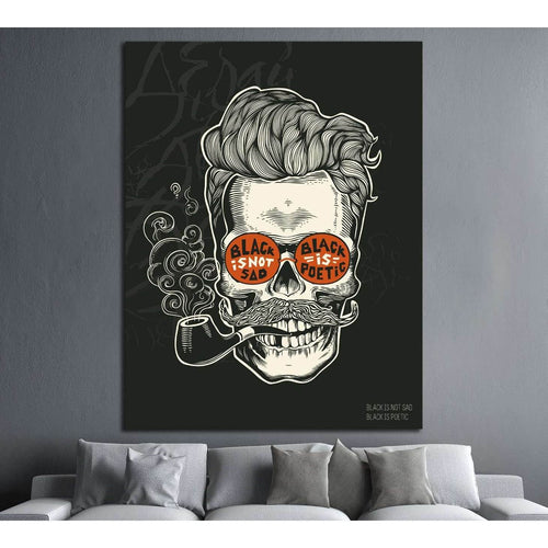 black is not sad №4584 Ready to Hang Canvas Print