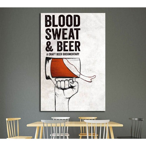 Blood sweet & Beer №3469 Ready to Hang Canvas Print
