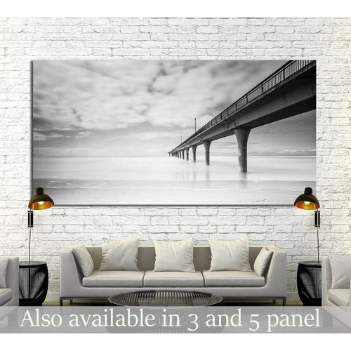 Brighton Pier Of Christchurch, New Zealand №2526 Ready to Hang Canvas Print