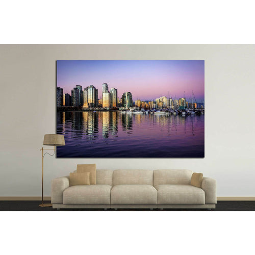 buildings on the waterfront №852 Ready to Hang Canvas Print