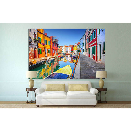 Burano, Venice, Italy №824 Ready to Hang Canvas Print