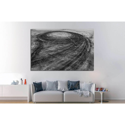 Car drift skid marks №1889 Ready to Hang Canvas Print