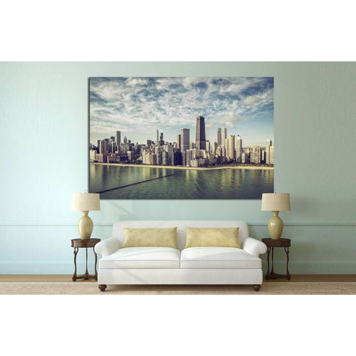 Chicago Cityscape, Illinois №243 Ready to Hang Canvas Print