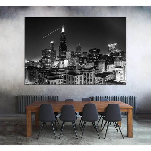 Chicago Cityscape №1098 Ready to Hang Canvas Print