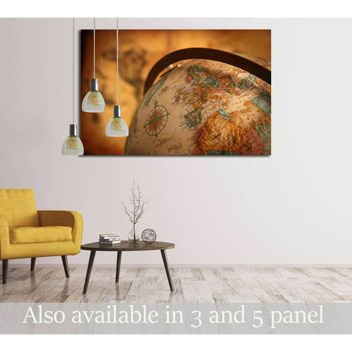 Close up of europe on globe №2814 Ready to Hang Canvas Print